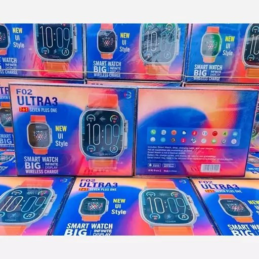 ساعت هوشمند با هفت بند فول امکانات بلوتوثی FO2 ULTRA 3