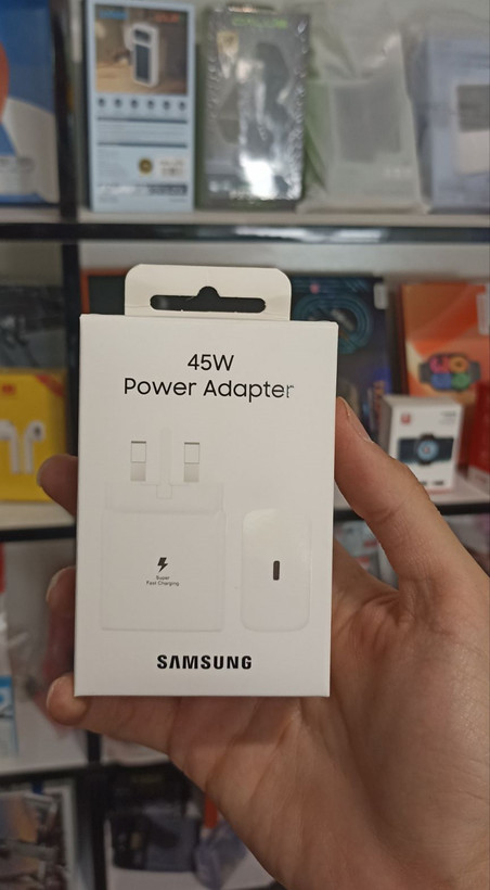 آداپتور کلگی سر شارژر 45W وات شارژر سامسونگ مدل تایپ سی اصلی پک ویتنام EP TA845 USB-C سه پین